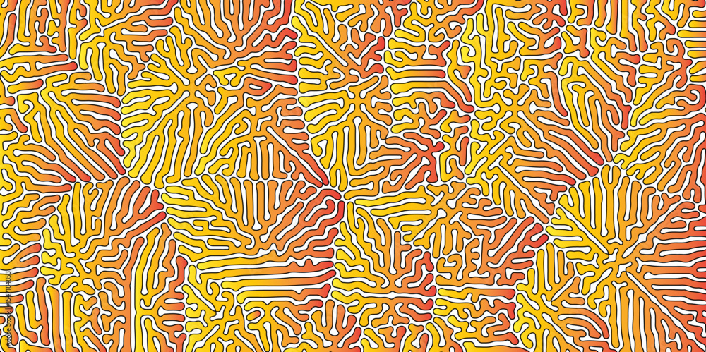 Aufkleber turing reaction diffusion monochrome seamless pattern with chaotic motion. abstract turing organic w
