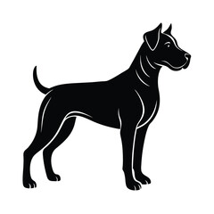 Guard dog vector silhouette