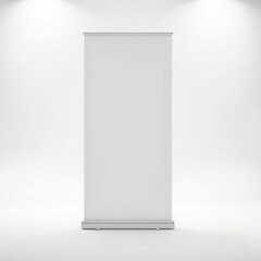 roll up banner and white background mockup