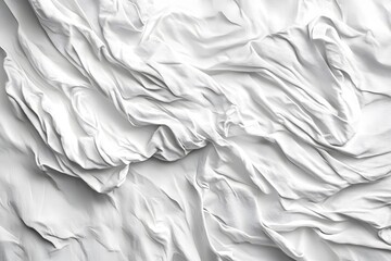 Paper texture with creases, resembling crumpled and wrinkled cloth for an abstract background. Web banner with copy space on the right.