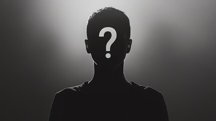 Silhouette of a person with a question mark.