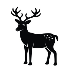 Reindeer vector silhouette