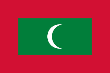 Vector flag of Maldives, a country in South Asia. Accurate dimensions and official colors. This file is suitable for digital editing and printing of any size.