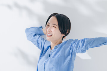 女性　リラックス
