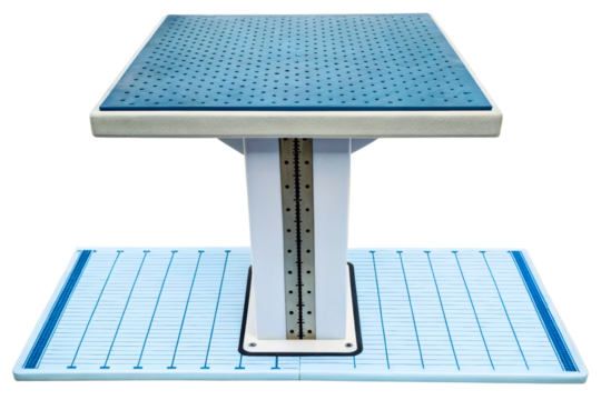 Professional swimming pool starting block for athletes isolated with transparent background