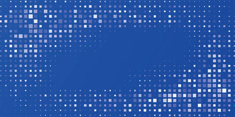 Abstract Blue Square Pattern with Central Copy Space