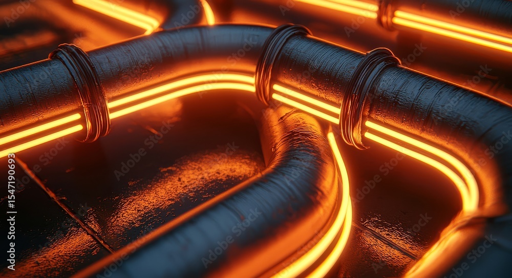 Poster vibrant neon colors enhance the visual complexity of the image.