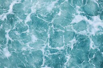 Obraz premium Light blue water surface with ripples and reflections, top view, flat lay, isolated on a light background,