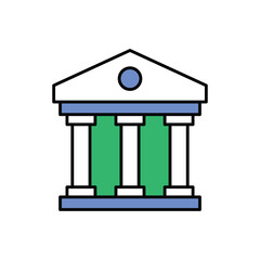 Museum Building Icon vector stock illustration