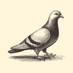 vector illustration of a pigeon