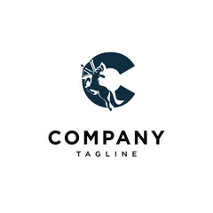 Obraz premium Letter C Centaur Logo Icon Vector
