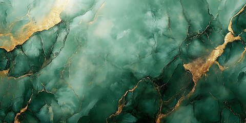 Emerald green marble texture background with golden veins luxurious pattern abstract illustration decorative design natural stone surface elegant artwork