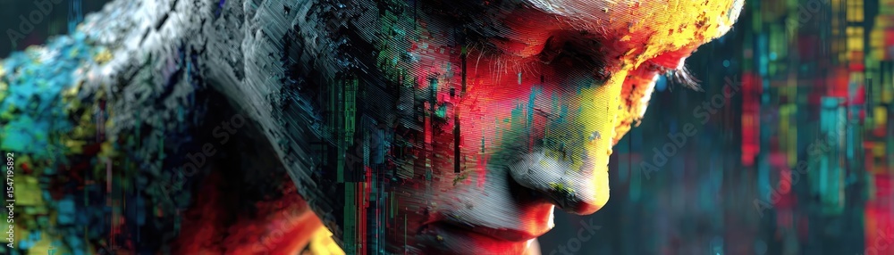 Poster low dopamine with brain and cognitive imbalance concept. a vibrant abstract representation of human 