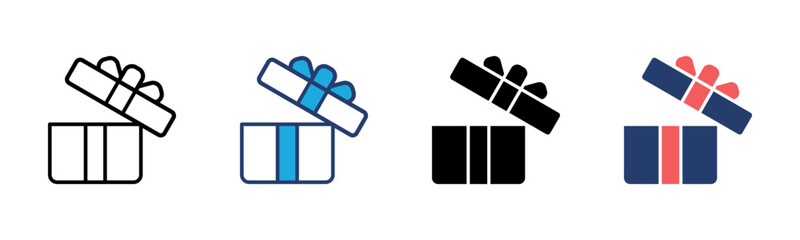 Gift icon sheet multiple style collection