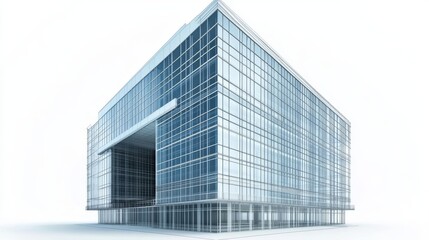 Pencil sketch and blueprint depict a large modern hospital building