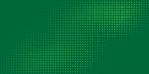 Halftone dots pattern green gradient texture with digital technology background. Pop art comic dots with summer background.