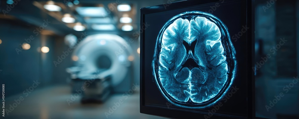 Poster post gallbladder removal with bile flow and scan concept. high-resolution mri scan of a human brain 