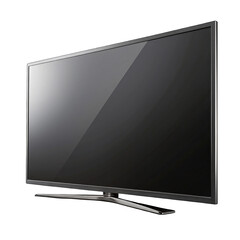 Flat screen television on black surface