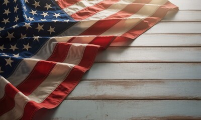 American flag on wood background patriotic symbol image