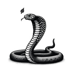 Fototapeta premium black and white snake