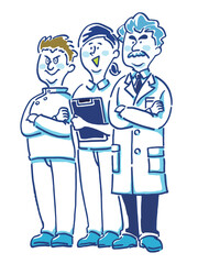 医療チーム　医者　看護師　作業療法士　ビジネス