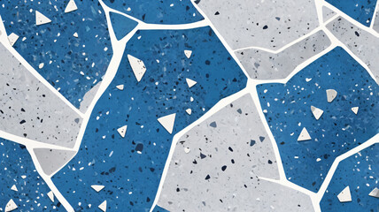 High Resolution Blue and Grey Terrazzo Texture Background