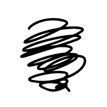 Image icons of worry and dissatisfaction. Icon illustration of mopey and stressed emotions. Hand drawn vector illustration.
