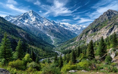 Mountain valley panorama
