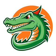 Minimalist Alligator Logo Concept Vector