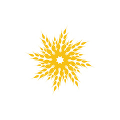 Stylized Agriculture wheat Logo Template vector icon design
