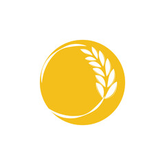 Stylized Agriculture wheat Logo Template vector icon design