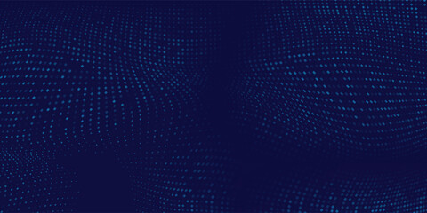 Obraz premium Simple blue wavy halftone background. Dot pop art sport style background abstract