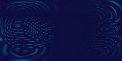 Abstract blue wavy halftone background. Dot pop art sport style modern abstract simple design