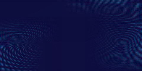 Abstract blue wavy halftone background. Dot pop art sport style modern abstract simple