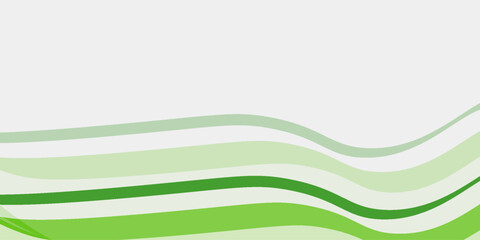 Modern white and Green wave wide background banner simple abstract art modern
