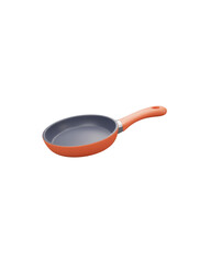 Frying pan in orange with non-stick surface