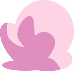 Pink Clouds Flat Illustration Element