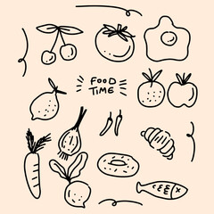 food time, watercolro style.