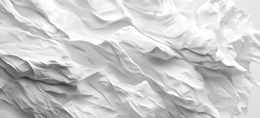 Obraz premium A highly detailed and ultra-realistic close-up of the texture of crumpled white paper,