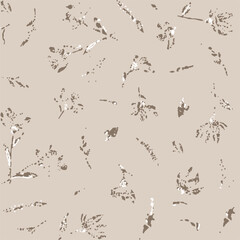 Earthy, organic ditsy printable pattern. Minimalist chintz Seamless pattern ideas for textile, home decor, flyer, poster, banner, template. Vector Illustration.