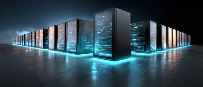 Futuristic server room