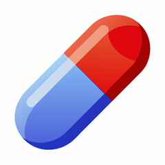 Pill on white background