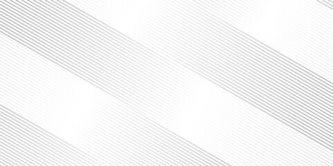 Geometric diagonal stripe seamless fabric classic black and white thin gradient line background. Diagonal stripe oblique, slanting lines gradient abstract art modern geometric vector fabric pattern.	
