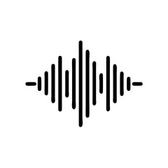 Handdrawn Sound Wave Audio Frequency Graphic Design Element vector