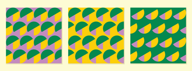 Retro themed vector geometry printable patterns. Tessellation colourful patterns ideas for templates,  flyers, backdrops, brochures, textile, scarfs, invites, laminates. Vector illustration.