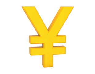 Obraz premium Japanese yen currency sign with clean lines and bold typographic design isolated on white background