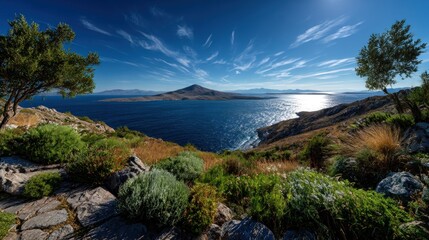 Panoramic coastal view