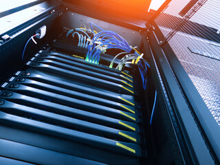 Network Rack with Cable Management System