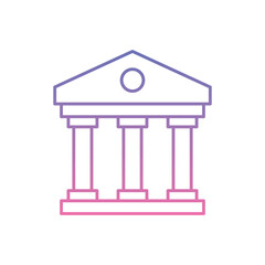 Museum Building Icon vector stock illustration