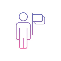 Guided Tour Icon vector stock illustration